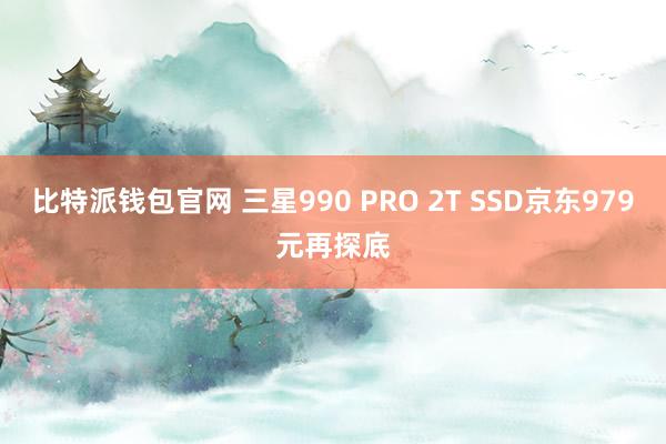 比特派钱包官网 三星990 PRO 2T SSD京东979元再探底